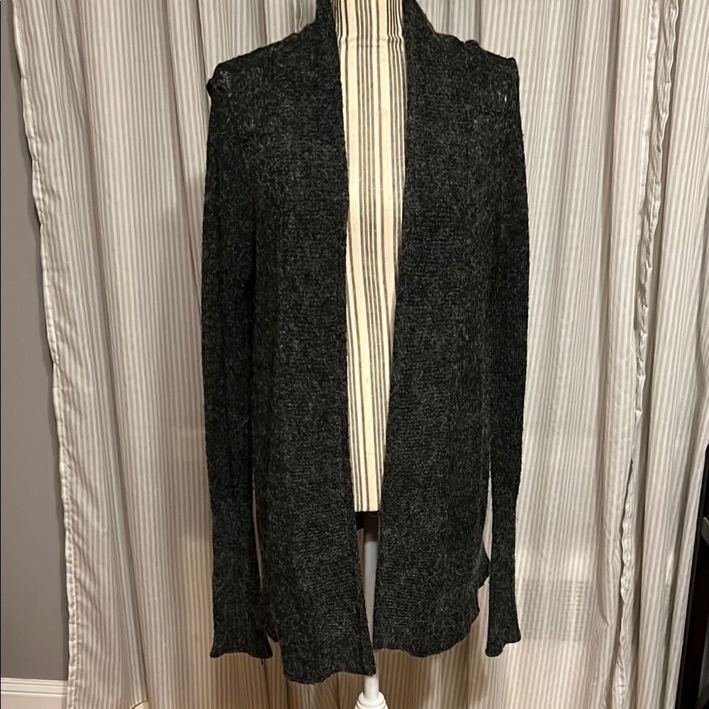 Converse Black Open-Front Cardigan